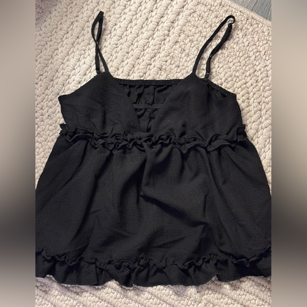 SHEIN Elegant Black Strapless Top